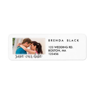 Modern Frame | Photo Save the Date Address Labels