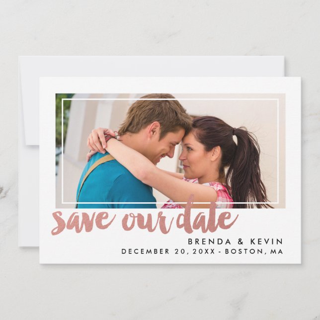 Modern Frame | Save the Date Announcement (Front)