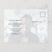 Modern Frame | Vertical Two Photo Graduation Party Invitation Postcard (Back)