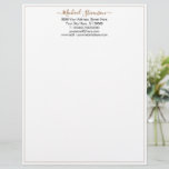 Modern Framed Letterhead Your Name Text Info<br><div class="desc">Custom Colors and Fonts - Simple Personalized Business Letterhead with Your Name Address Contact Info - Add Your Name - Company / Address / Contact Information or other info / text - Choose / Add Your Favorite Fonts / Size / Colors ! Resize and move or remove and add elements...</div>