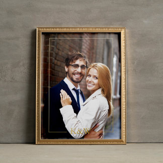 Modern Framed Monogram Foil Prints