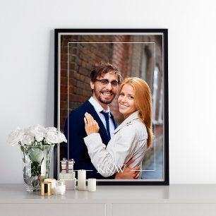 Modern Framed Monogram Poster