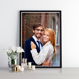 Modern Framed Monogram Poster