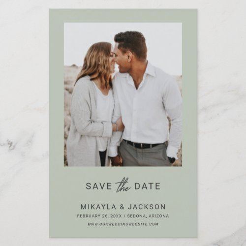 Modern Framed Photo Budget Save the Date