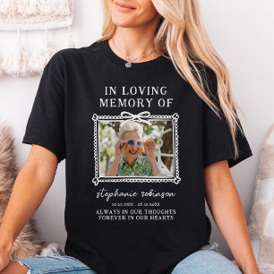 Modern Framed Photo Funeral Memorial T-Shirt