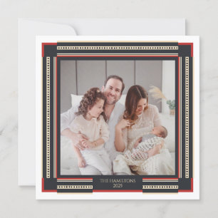 Modern Framed Photo Holiday Card