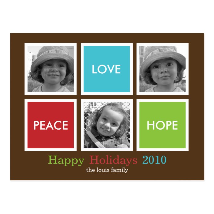 Modern Frames Christmas Card /Holiday Postcard