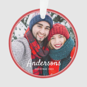 Modern Frames Simple Photo Family Keepsake Ornament