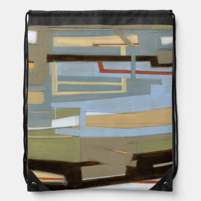 Modern Free Expression Painting by Norman Wyatt Drawstring Bag (Front)