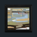Modern Free Expression Painting by Norman Wyatt Gift Box<br><div class="desc">A modern free expression painting by Norman Wyatt Jr,  it features interlocking lines that form tight links of color. Perfect as a personal purchase or as a gift for someone who enjoys free expression paintings.</div>