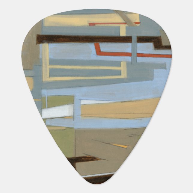 Modern Free Expression Painting by Norman Wyatt Guitar Pick (Front)