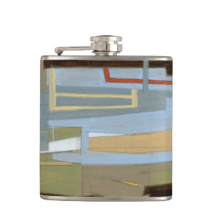 Modern Free Expression Painting by Norman Wyatt Hip Flask