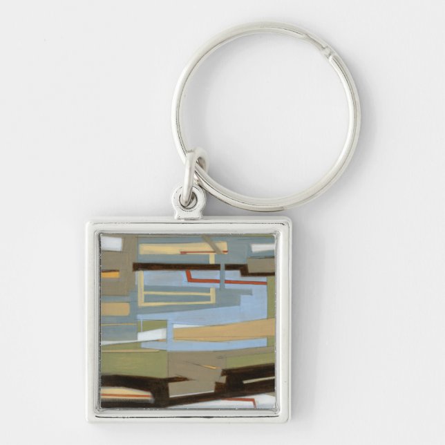 Modern Free Expression Painting by Norman Wyatt Keychain (Front)