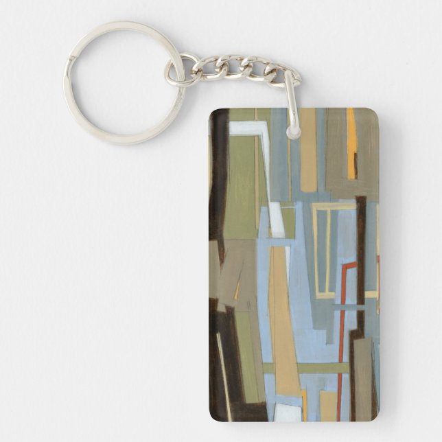 Modern Free Expression Painting by Norman Wyatt Keychain (Front)