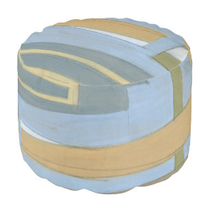 Modern Free Expression Painting by Norman Wyatt Pouf