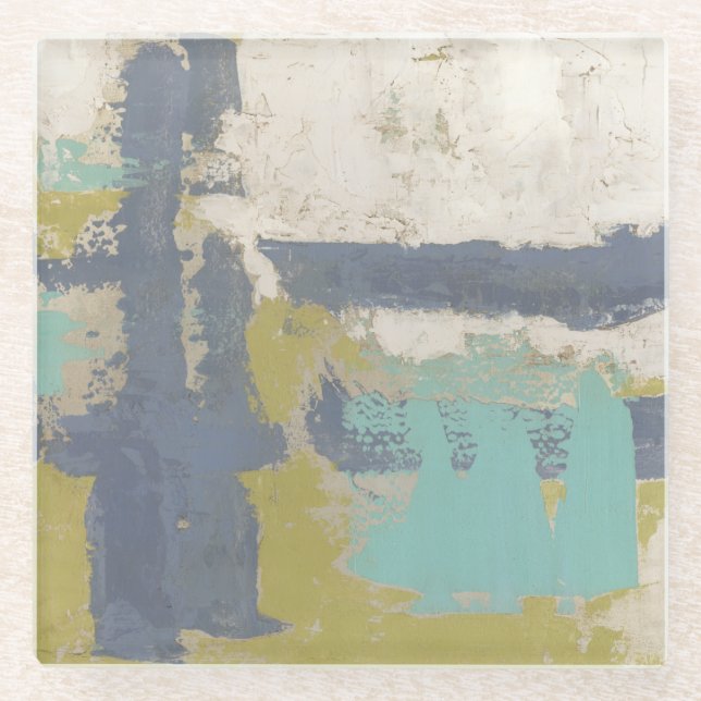 Modern Free Expression Painting Glass Coaster (Front)