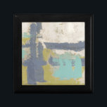 Modern Free Expression Painting Keepsake Box<br><div class="desc">This modern free expression painting was created by Megan Meagher. Purple,  light blue and white brush strokes lay over a background of light green. Get a copy of this print today!</div>