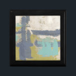 Modern Free Expression Painting Keepsake Box<br><div class="desc">This modern free expression painting was created by Megan Meagher. Purple,  light blue and white brush strokes lay over a background of light green. Get a copy of this print today!</div>