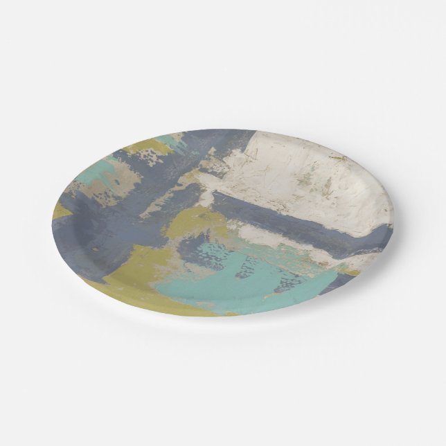 Modern Free Expression Painting Paper Plates (Angled)