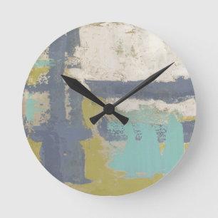 Modern Free Expression Painting Round Clock