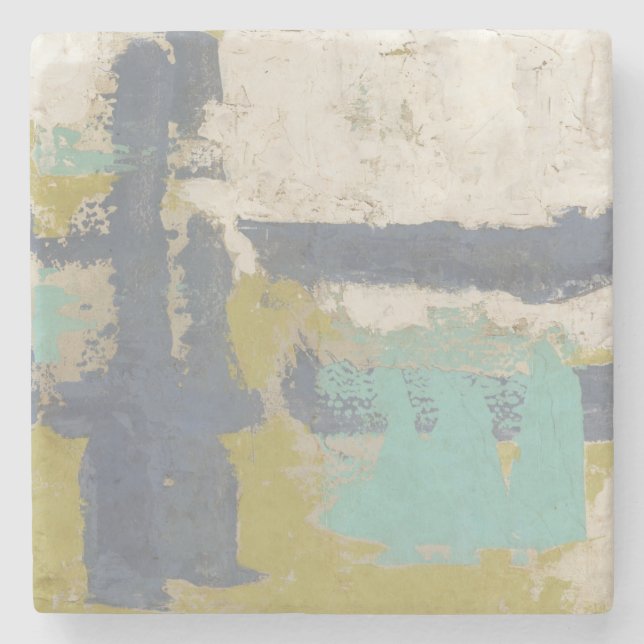 Modern Free Expression Painting Stone Coaster (Front)