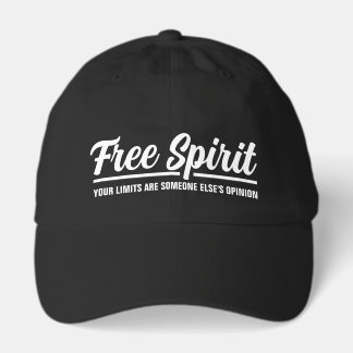 Modern Free Spirit White Typography Trucker Hat