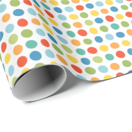 Modern Freeform Polka Dot Pattern Wrapping Paper