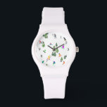 Modern Freeride Snowboarder Snowboarding Art   Watch<br><div class="desc">Cool whimsical illustration art of colorful snowboarders,  snowboarding downhill in mountains among pine,  spruce,  fir trees on fresh snow powder. Snowboard and xmas outdoor sport in a winter forest. Snowboarder gifts. Snowboarding Christmas decor.</div>