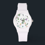 Modern Freeride Snowboarder Snowboarding Art   Watch<br><div class="desc">Cool whimsical illustration art of colorful snowboarders,  snowboarding downhill in mountains among pine,  spruce,  fir trees on fresh snow powder. Snowboard and xmas outdoor sport in a winter forest. Snowboarder gifts. Snowboarding Christmas decor.</div>