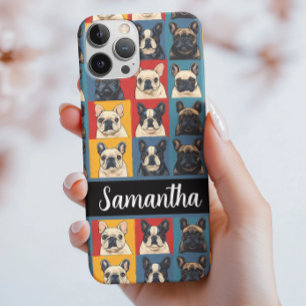 Modern French Bulldog Portraits Personalized  iPhone 16 Case