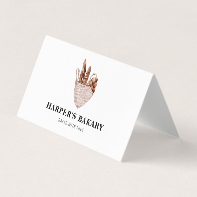 Modern Fresh Bakery Professional Logo Business Card (Front)