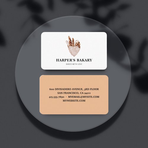 Modern Fresh Bakery Professional Logo Business Card