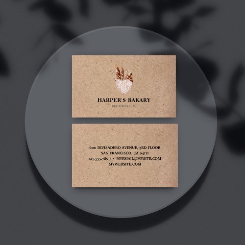 Modern Fresh Bakery Professional Logo Business Card