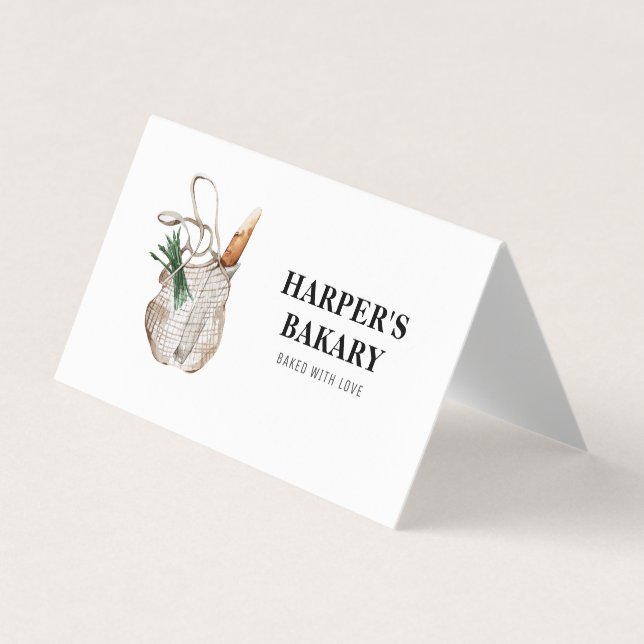 Modern Fresh Bakery Professional Logo  Business Card (Front)