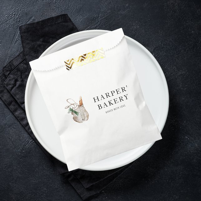 Modern Fresh Bakery Professional Logo  Business  Favor Bag (Creator Uploaded)