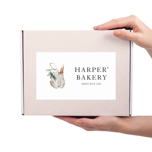 Modern Fresh Bakery Professional Logo  Business  Rectangular Sticker (Creator Uploaded)