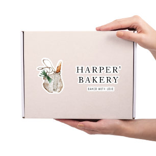 Modern Fresh Bakery Professional Logo Business Sticker