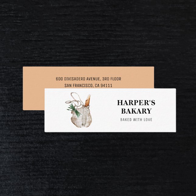Modern Fresh Bakery Professional Logo  Mini Business Card (Creator Uploaded)