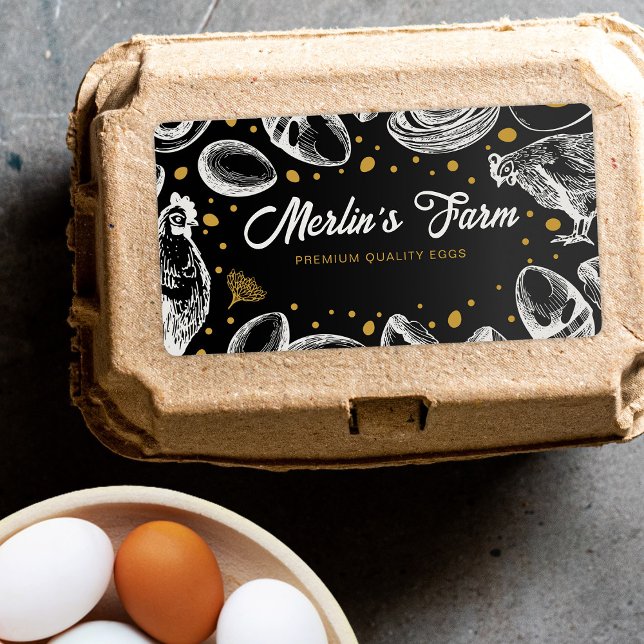 Modern Fresh Eggs Illustration - Egg Carton Label (Creator Uploaded)