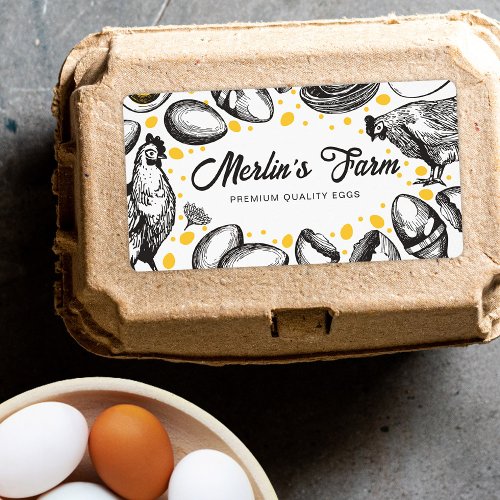 Modern Fresh Eggs Illustration _ Egg Carton Label