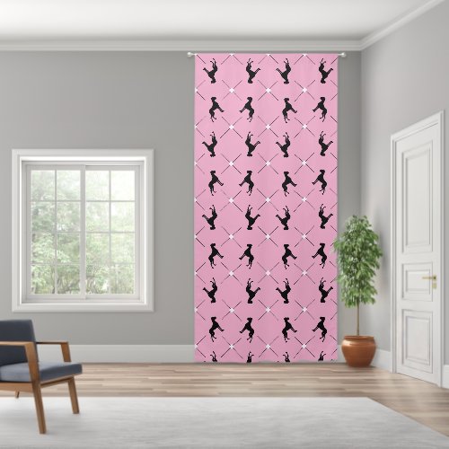 Modern Fresh Great Dane Pattern Blackout Curtains