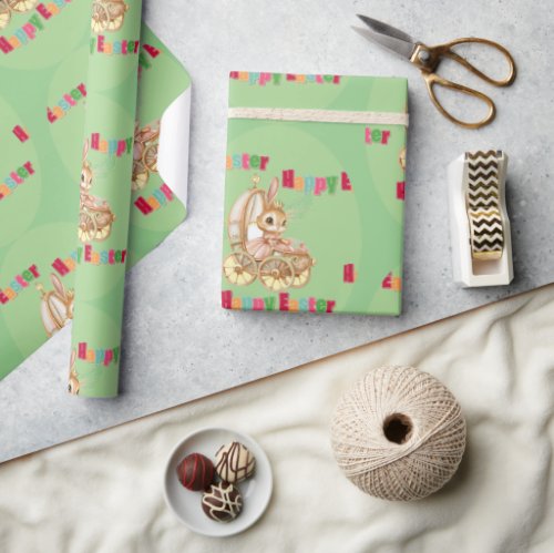 Modern Fresh Illustration Easter Bunny Wrapping Paper