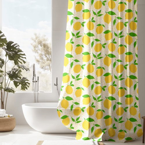 Modern Fresh Lemons  Shower Curtain