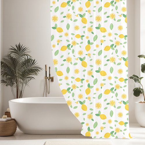 Modern Fresh Lemons  Shower Curtain