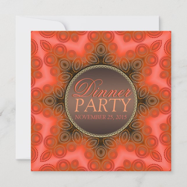 Modern Fresh Star Dinner Party Invitation (Front)