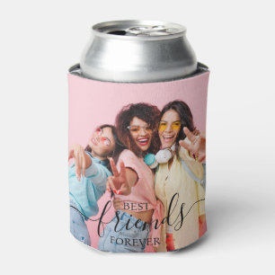 Modern Friend Collage Photos Simple Can Cooler