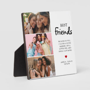 Modern Friend Collage Photos Simple Plaque