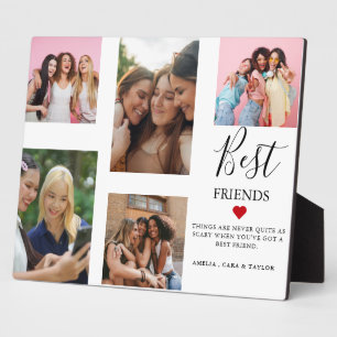 Modern Friend Collage Photos Simple Plaque
