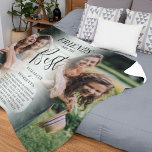 Modern 'FRIENDS are the Best Photo Keepsake Fleece Blanket<br><div class="desc">Stylish chic best friends photo fleece blanket, featuring 2 pictures of your choice, which can easily be downloaded from a computer or your phone, the text 'Friends are the Best' in elegant calligraphy script, name/s and a sweet quote that can be customized so that it is unique and personal to...</div>
