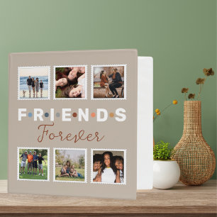 Modern Friends Forever Photo Collage Keepsake 3 Ring Binder